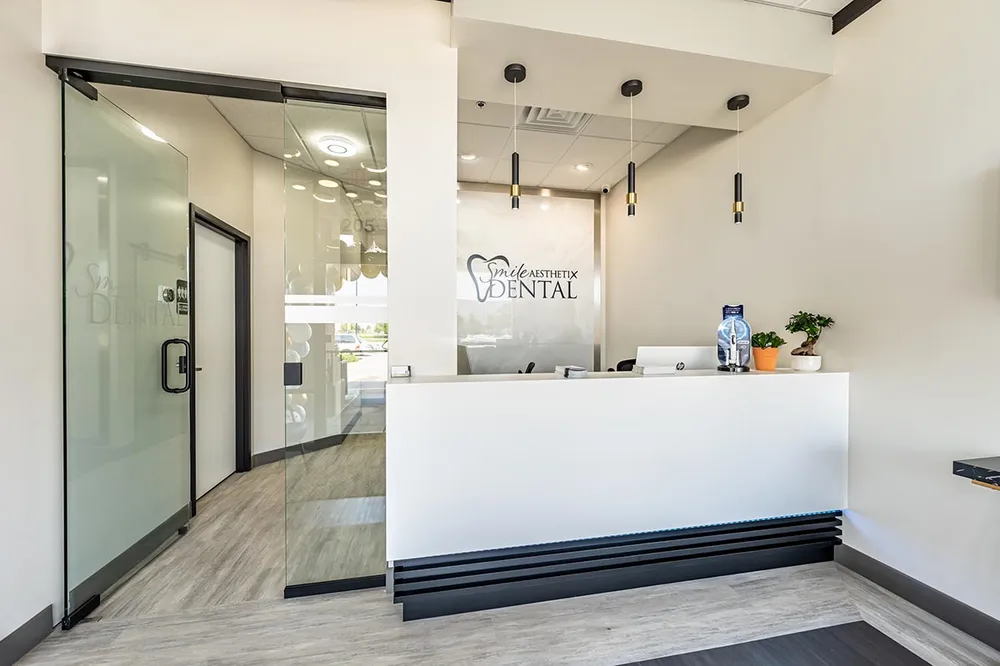 Reception desk at Smile Aesthetix Dental