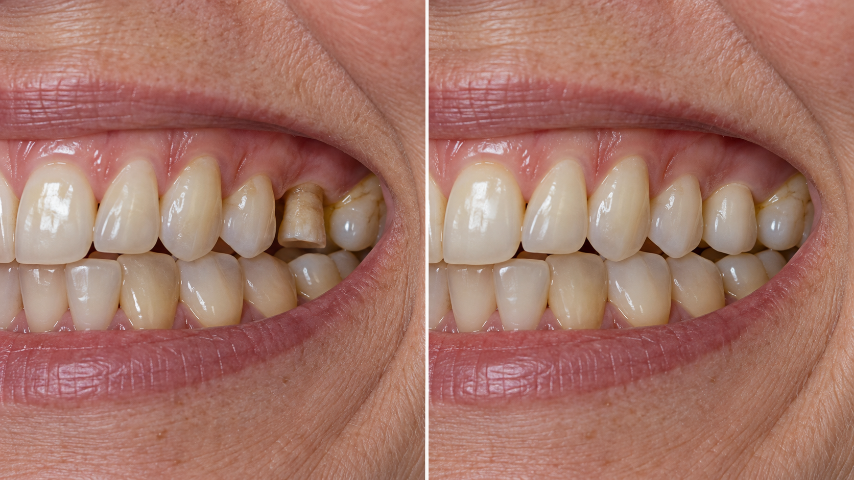 Before and after: Dental Crown Restoration